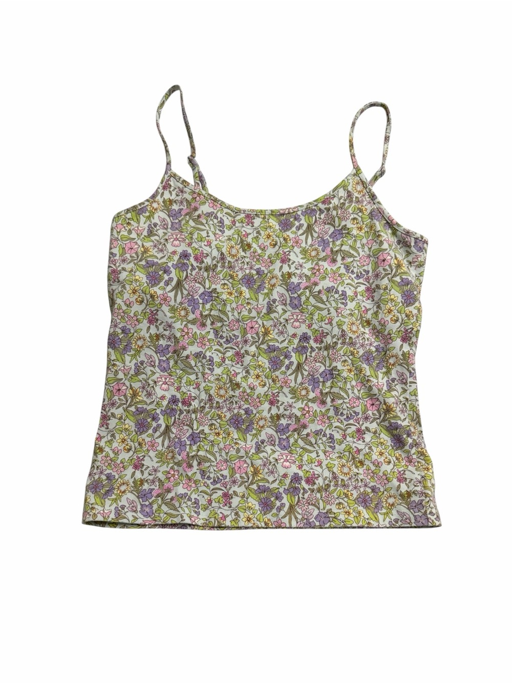 Gap Women's Cami Tank Top Floral Vintage Y2K Shelf Bra Size Medium Dated 2001